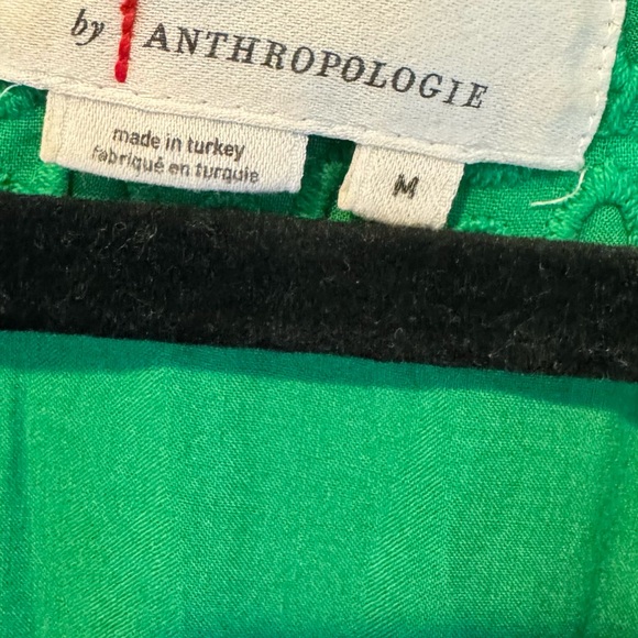 Anthropologie Green Eyelet Somerset Mini Dress | M - Picture 4 of 6